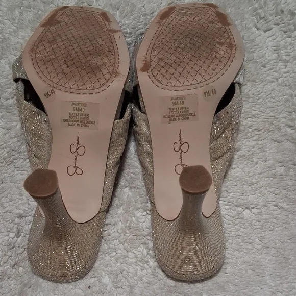 Jessica Simpson Glittering Silver Heels - Picture 5 of 7